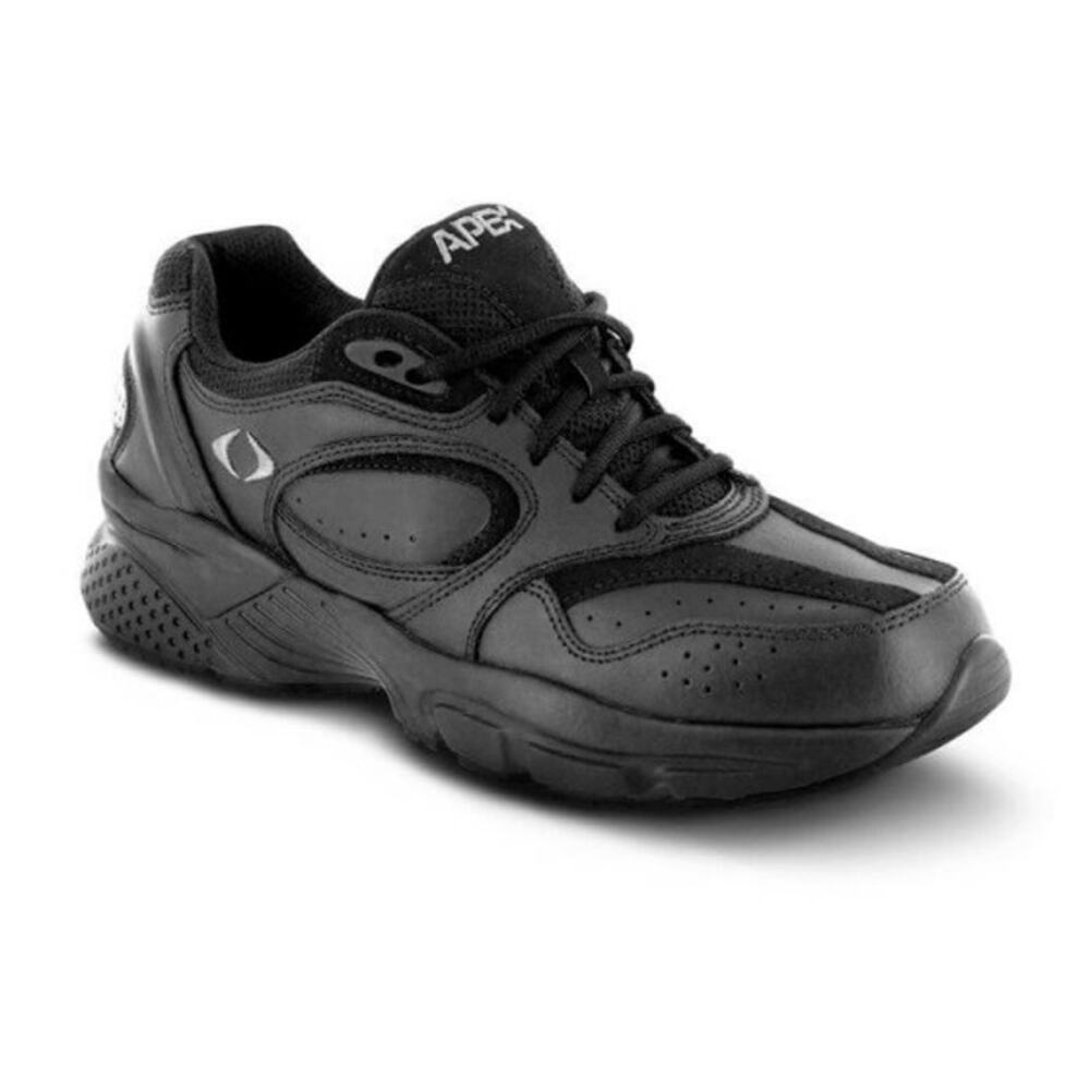 NIB Apex Women’s Sz 5.5 Wide X801 Black Lace Up Orthotic Active Walking Shoes